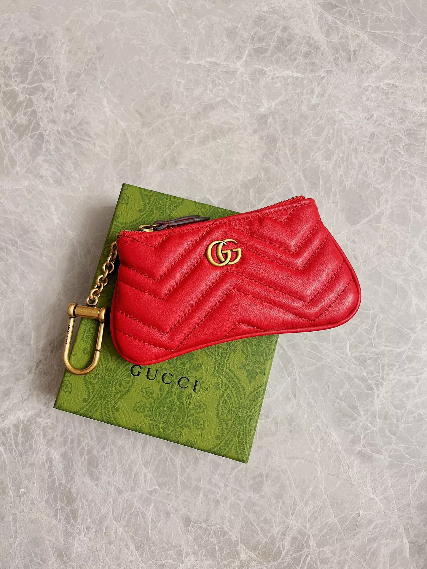 Rep Gucci GG Marmont matelassé key case 0118