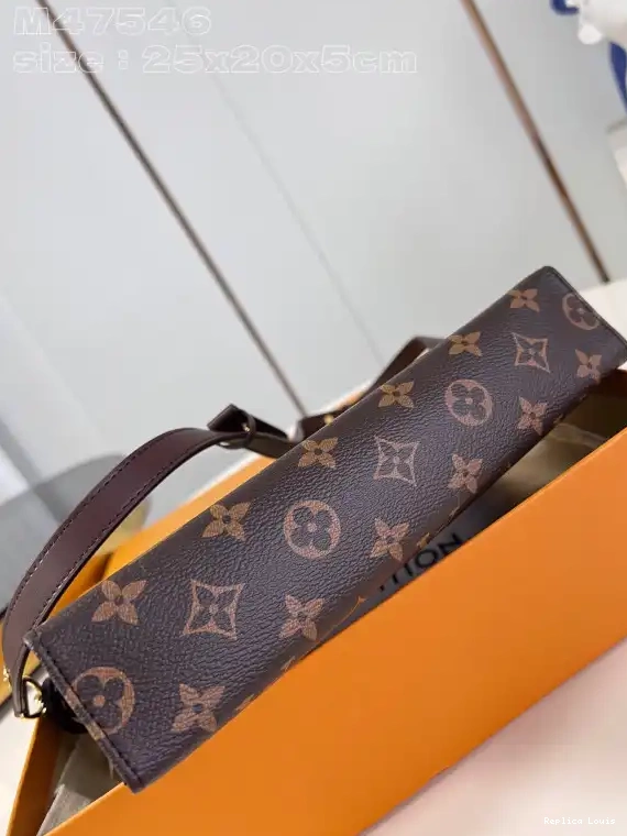 Rep Pouch-25*20*5.5CM VUITTON Toiletry LOUIS Monogram 0215